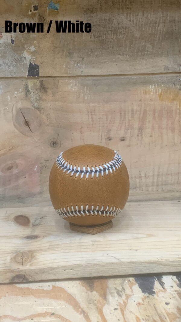 Handcrafted Leather Baseball (multiple colors) - Image 5
