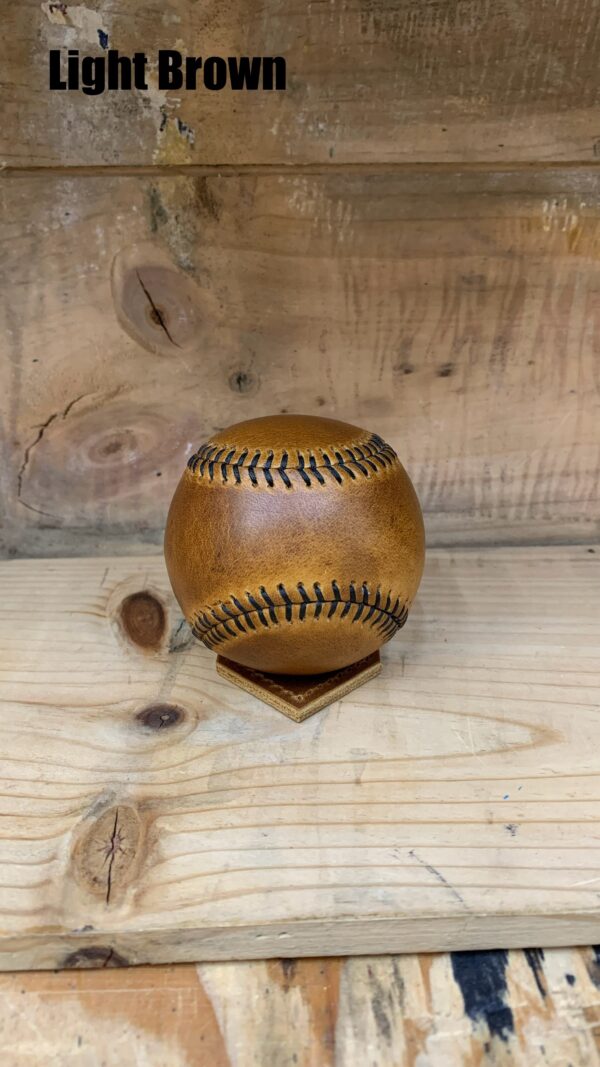 Handcrafted Leather Baseball (multiple colors) - Image 6