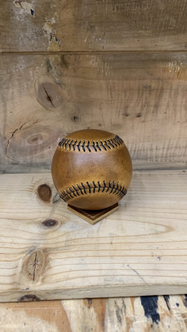 Handcrafted Leather Baseball - Light Brown