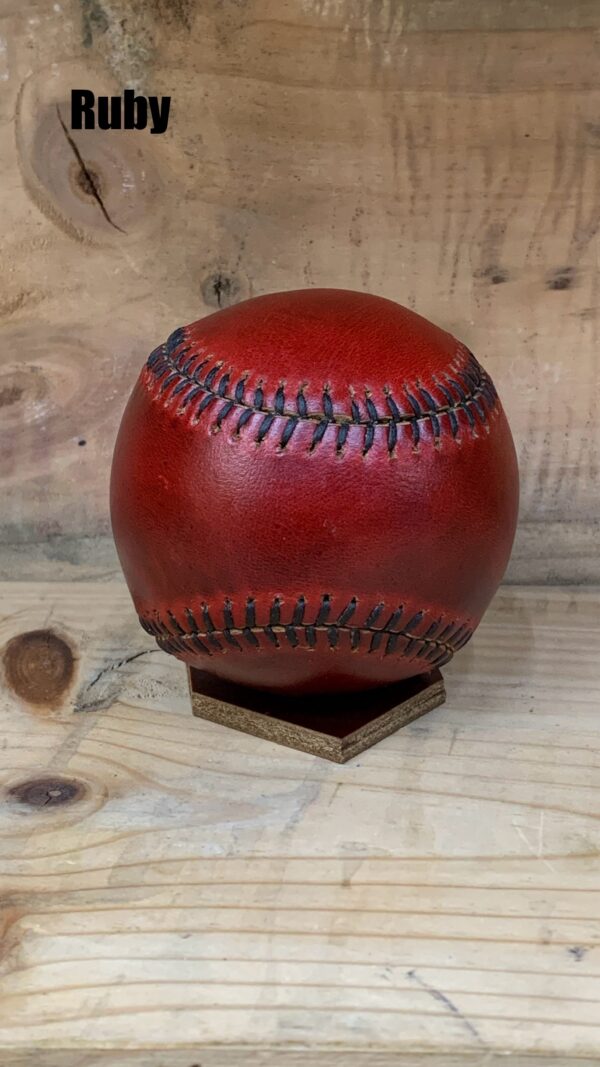 Handcrafted Leather Baseball (multiple colors) - Image 7