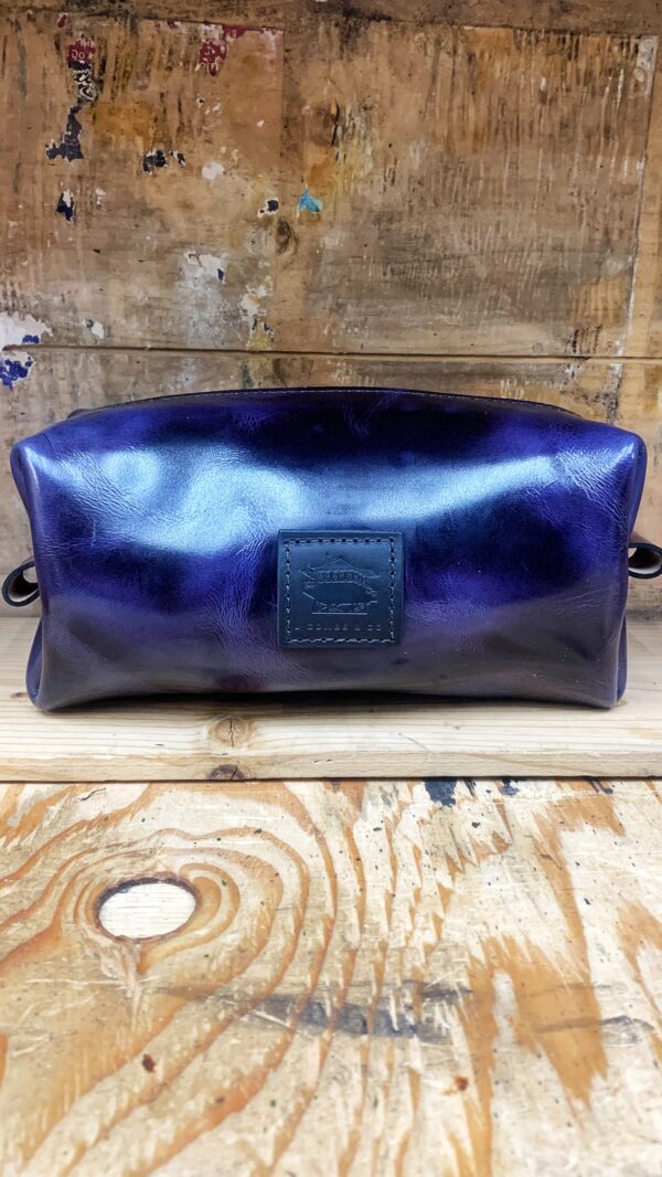 Leather Travel Shave Bag - Image 4