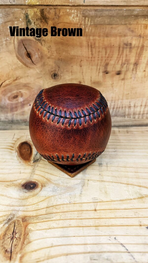 Handcrafted Leather Baseball (multiple colors) - Image 8